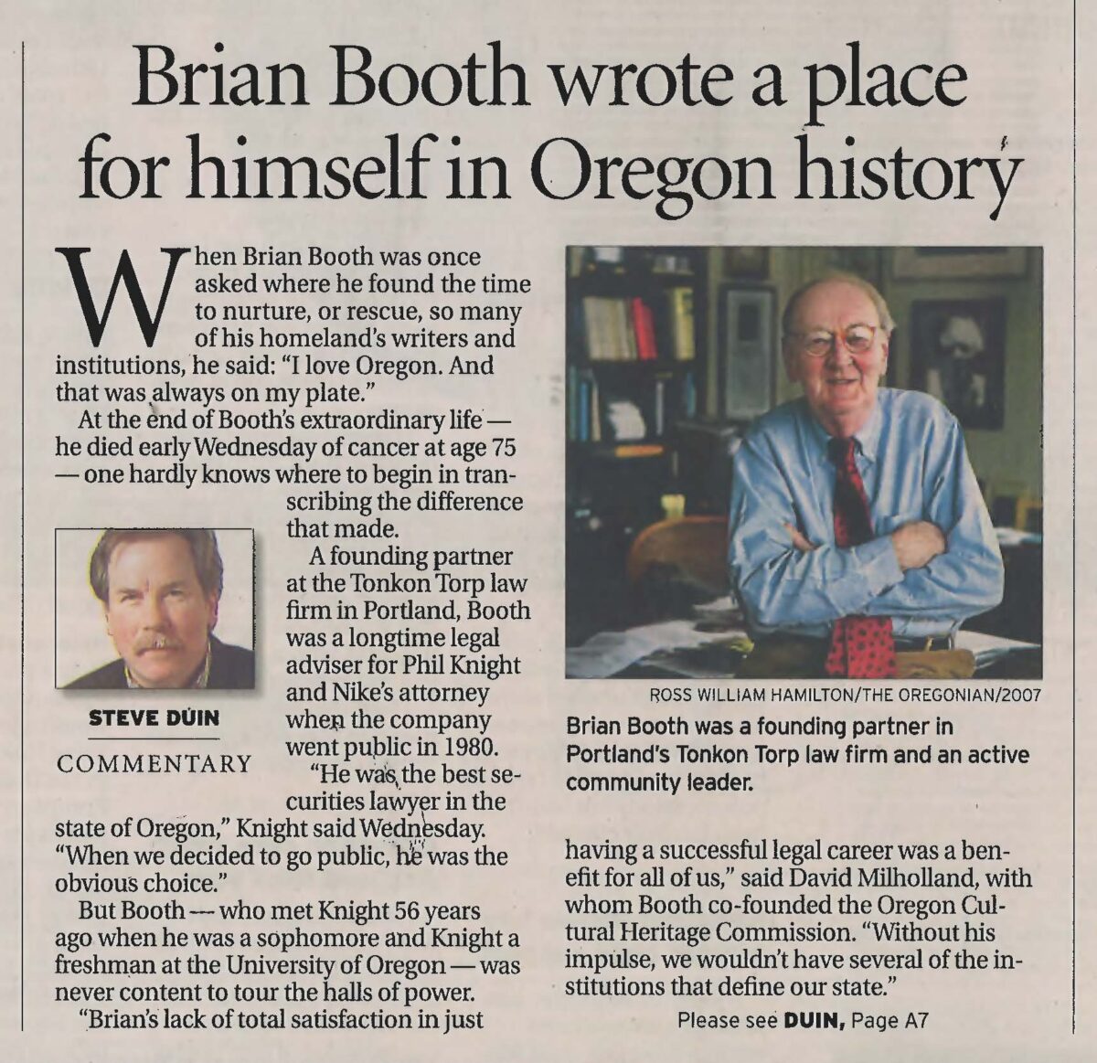 2012 - Brian Booth Wrote a Place for HImself in Oregon History_Page_1